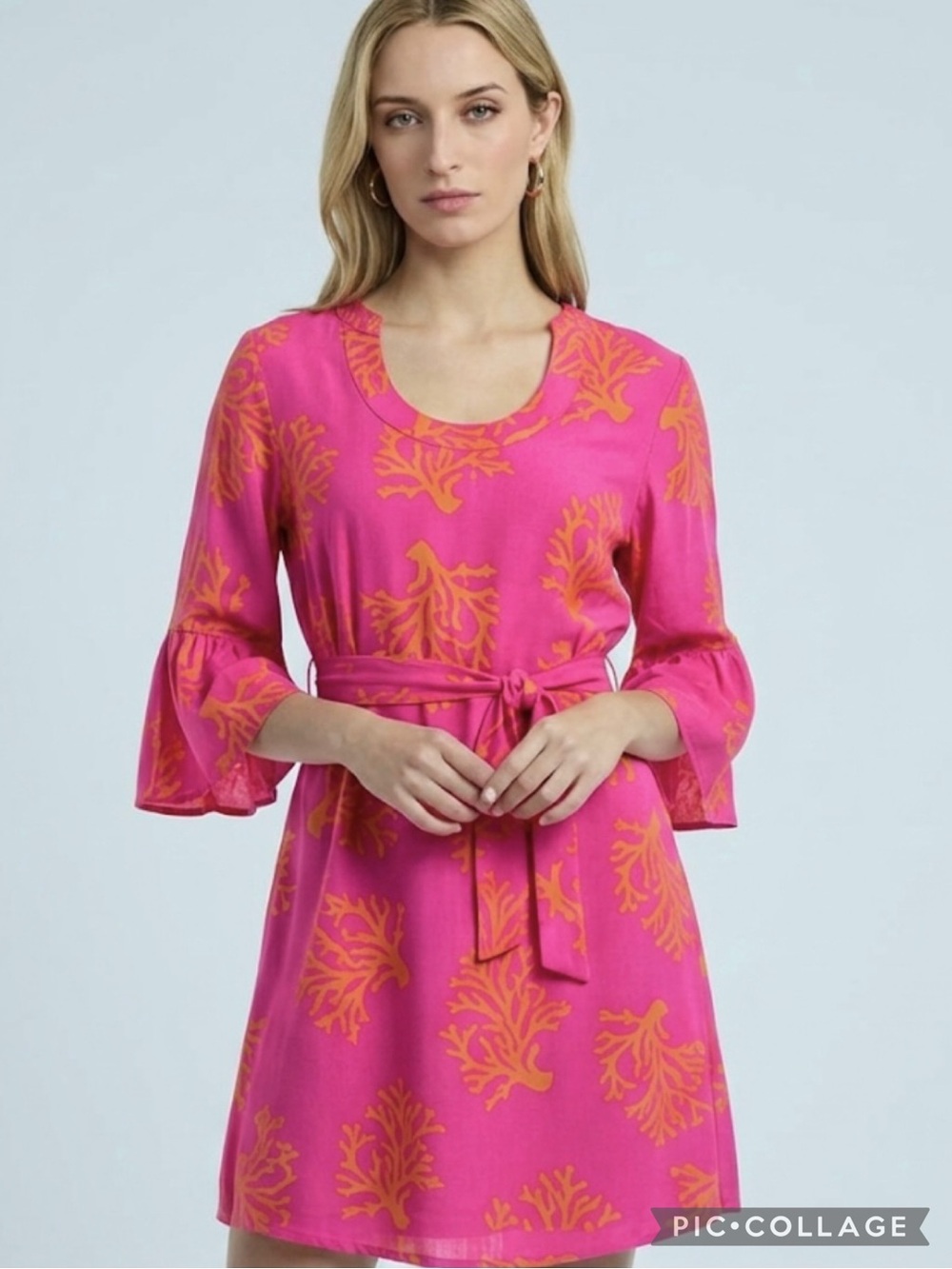 Escapada Purple Coral Reef Tropical Sheath Mini Dress XS Vacation Coastal